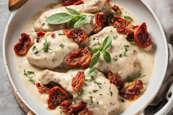 Keto Crock Pot Creamy Tuscan Chicken