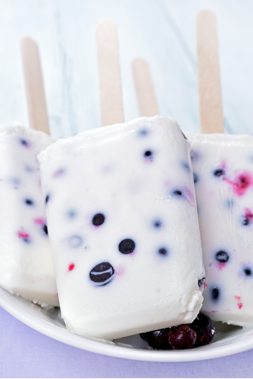 Keto Berry Cream Popsicles